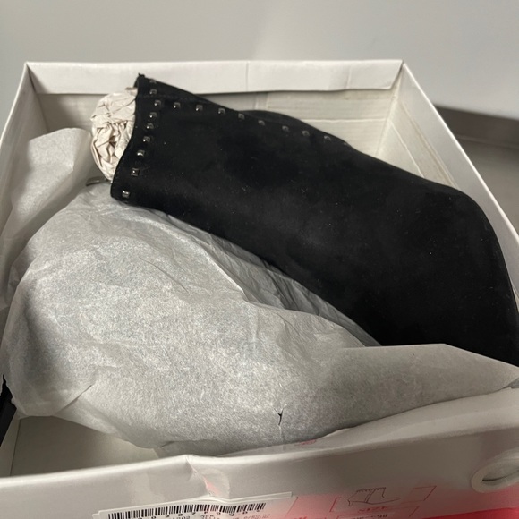 Allegra K Pointed Toe Stiletto Black Ankle Bootie - Picture 8 of 10